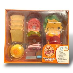 Wooden Sandwich Play Food Set | 29 Pieces | Ages 3+